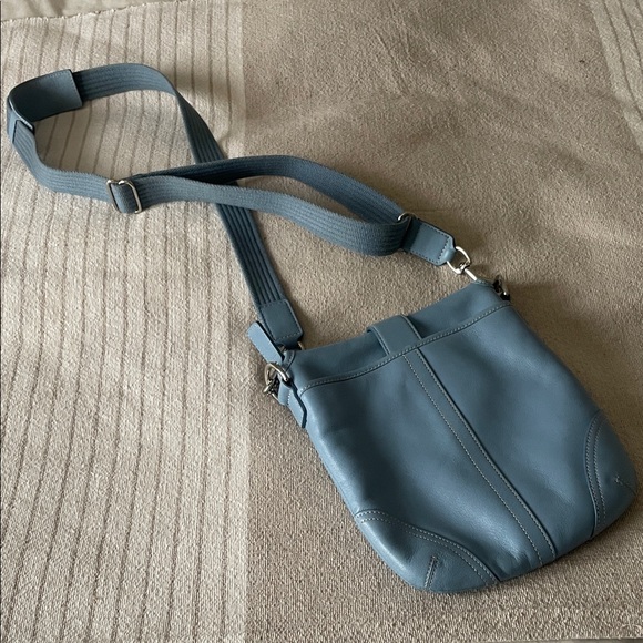 Coach Light Blue Leather Crossbody Bag - Picture 5 of 6